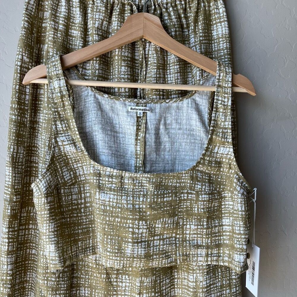 Reformation Olive and White Skirt Set - Picture 3 of 11